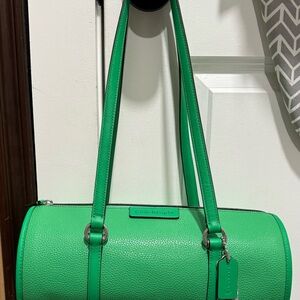 Coachtopia Green Barrel Shoulder Bag